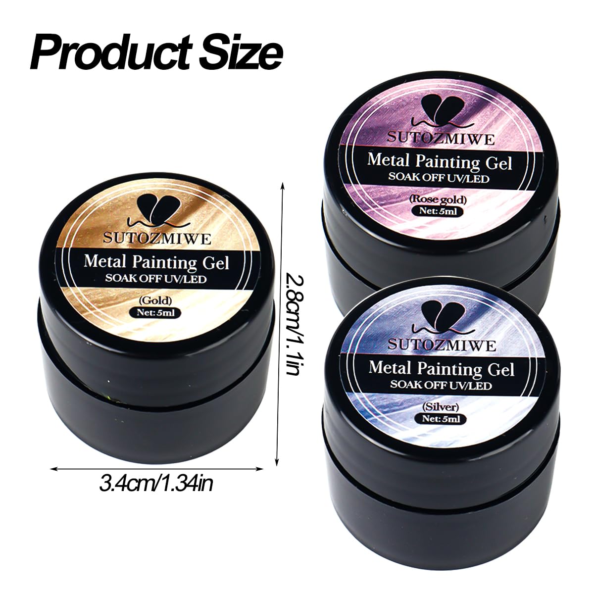 3D Metallic Chrome Gel Nail Polish Set Reflective Mirror Effect for DIY Manicures 10ml - Image 6