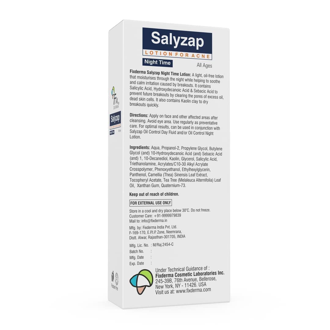 Salyzap Night Lotion 20ml Salicylic Acid Acne Scar Treatment for Oily Skin - Image 4