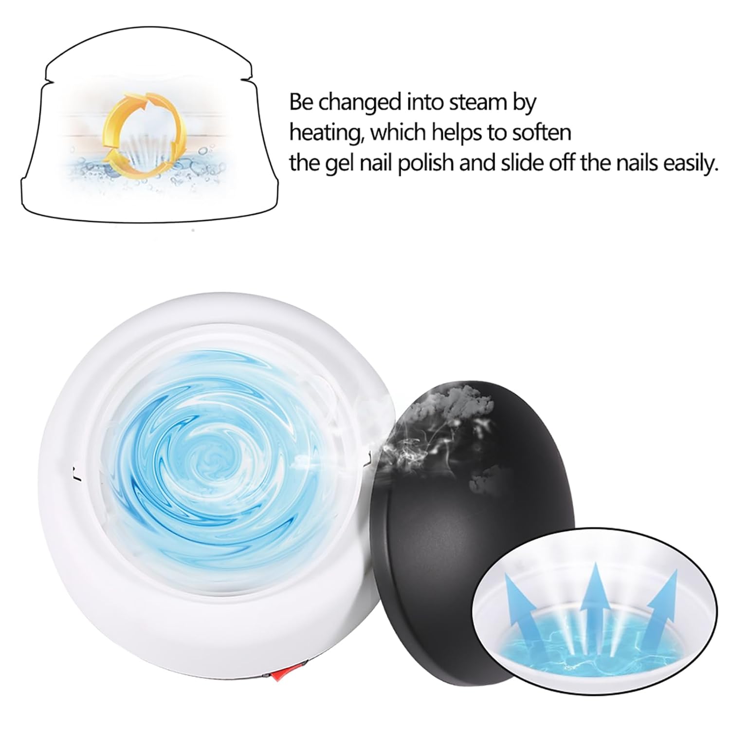 36W Portable Steam Nail Polish Remover Machine for Home Salon Use - Image 3