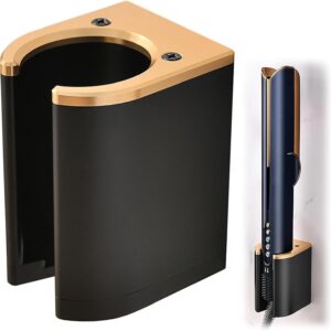 Wall Mount Holder Compatible with Dyson Airstrait Straightener, Airwrap Styler Hair Curling Iron Barrels and Brushes, Metal Organizer Storage Rack, Curling Iron and Accessories Organizer Rack