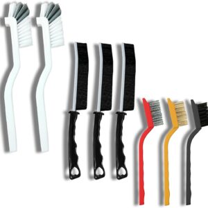 Crevice Cleaning Brush Set, Multi Purpose Hard Bristle Brushes for Deep Cleaning Gap, Kitchen, Bathroom, Grout, Sink, Corners, Tight Spaces, Bottle, Cup, Blender & More
