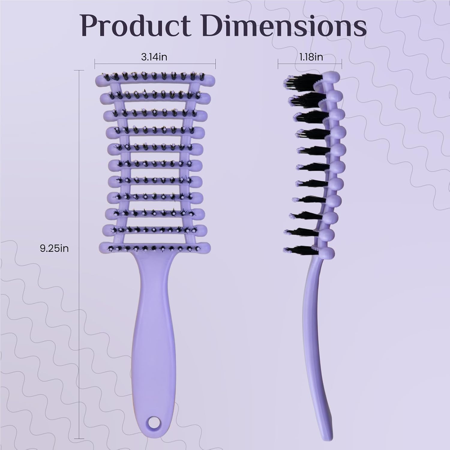 Rena Chris Curly Hair Brush Vented Styling Comb for All Hair Types Wet and Dry Use - Image 5