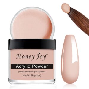 Acrylic Powder Clear White Nude Colored Polymer Nail Art for Acrylic Nails Extension No Need Nail Lamp, 1 oz (HJ-NAP017-Nude)