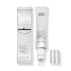 Eye Cream Roller, Retinol Niacinamide Vitamin A, Wrinkle & Under Eye Bag & Dark Circle Reducer, Sensitive Skin, Night Cream for Eye Puffiness and Fine Lines, Made in Korea