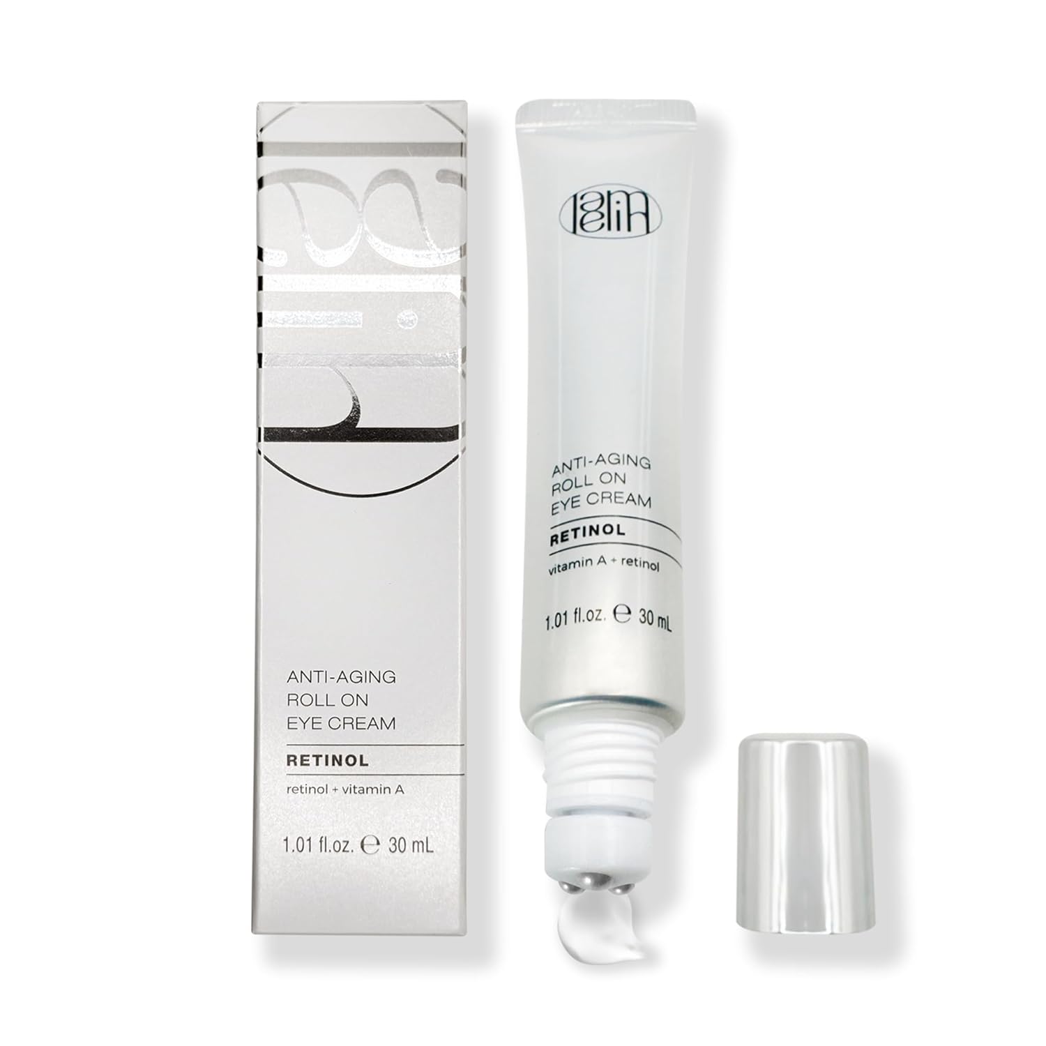 Eye Cream Roller, Retinol Niacinamide Vitamin A, Wrinkle & Under Eye Bag & Dark Circle Reducer, Sensitive Skin, Night Cream for Eye Puffiness and Fine Lines, Made in Korea