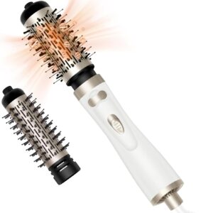 Hair Dryer Brush, 3-in-1 Rotating Round Hot Air Spin Brush Set with 2 Brushes (2" & 1.5")