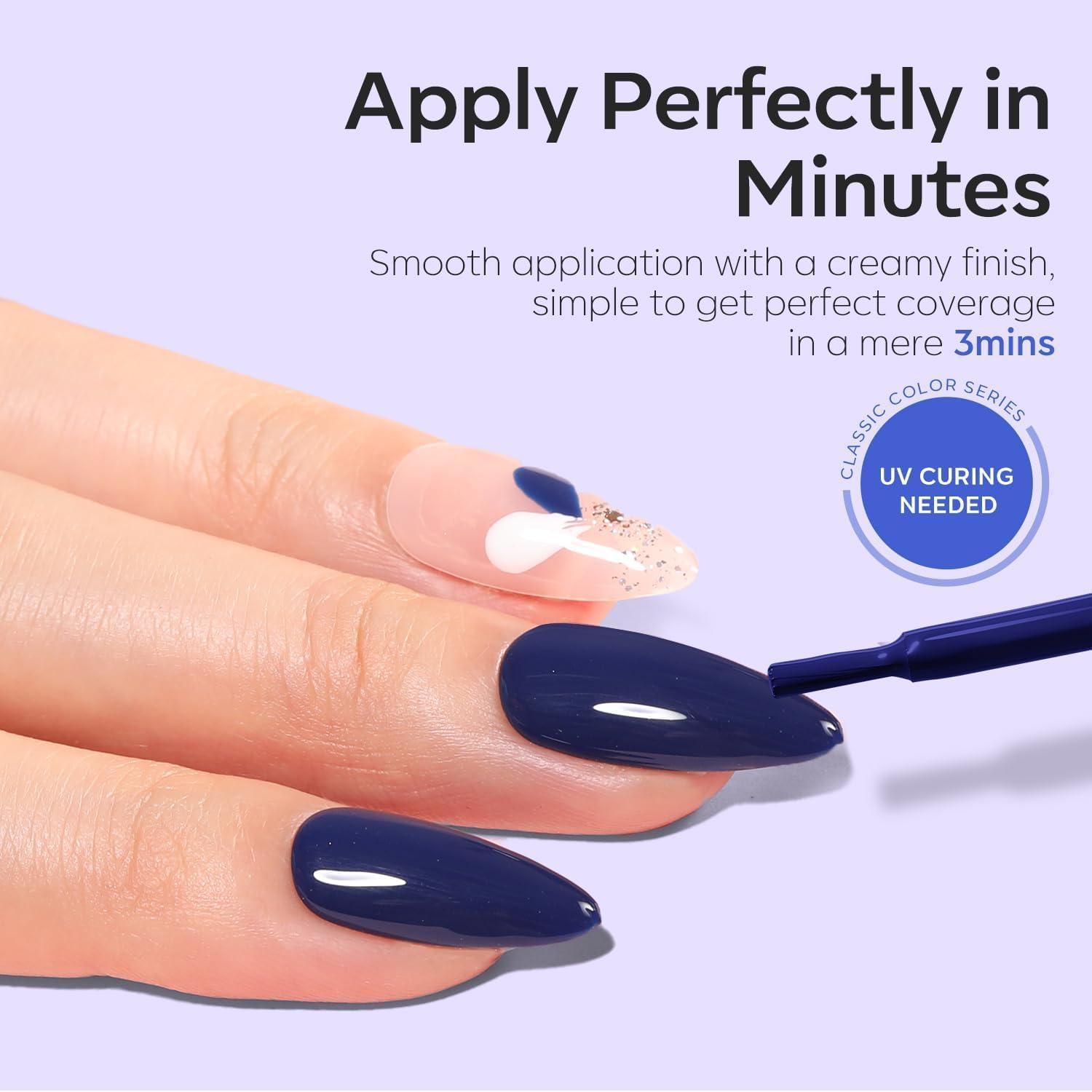 Modelones 15ML Navy Blue Gel Nail Polish Soak Off UV LED Curing - Image 6