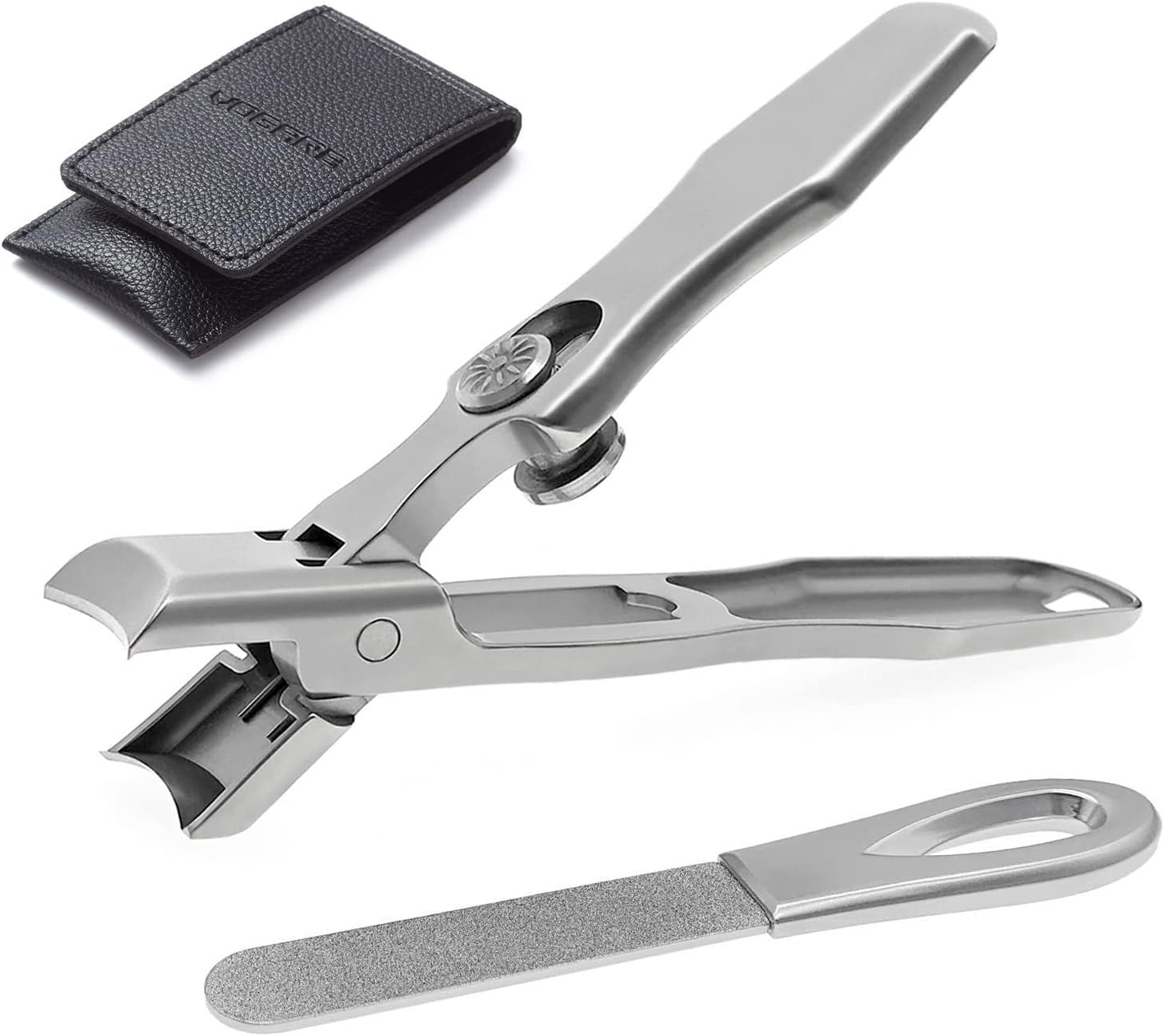 Ergonomic Long Handle Nail Clippers for Thick Nails with Integrated Catcher for Men & Women - Image 2