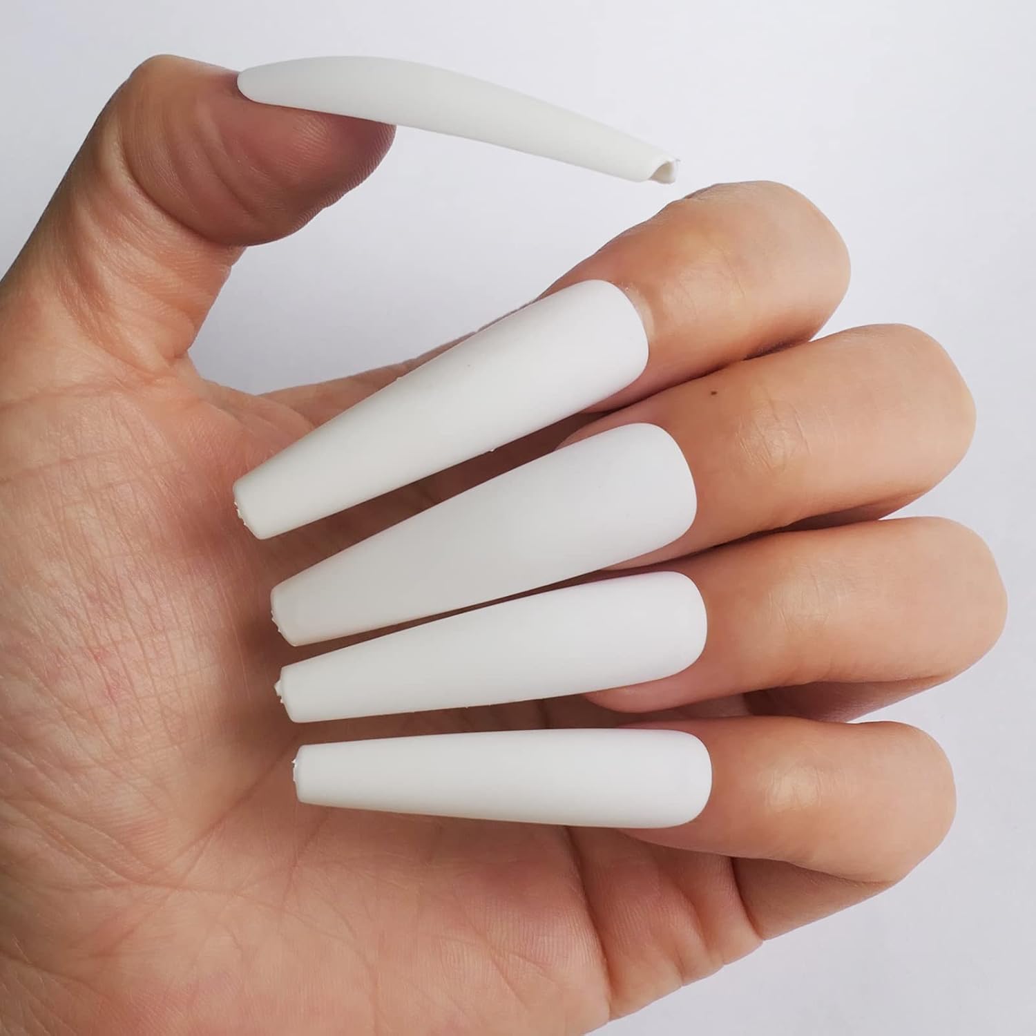 AddFavor XXL Extra Long Matte Press on Coffin Nails Full Cover Acrylic 120pcs in 12 Sizes - Image 5