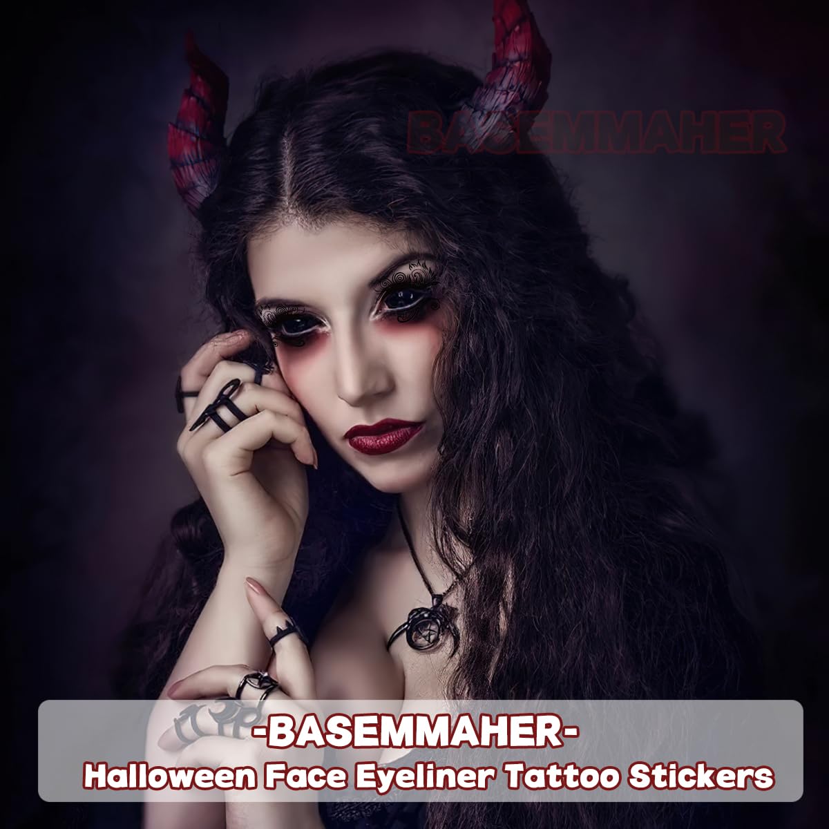 Halloween Eye Shadow Tattoo Stickers 38 Pairs Women Girls Party Makeup - Image 4