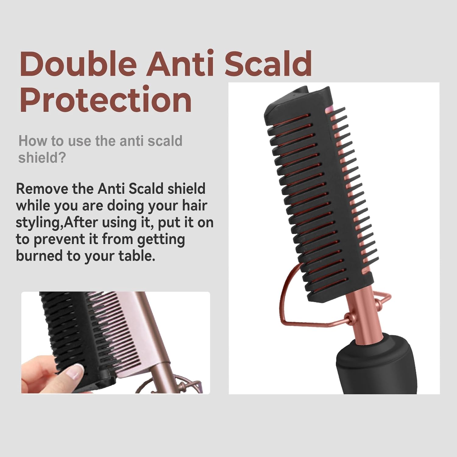 12 Setting Electric Hot Comb for Wigs Human Hair Up to 450°F - Image 4