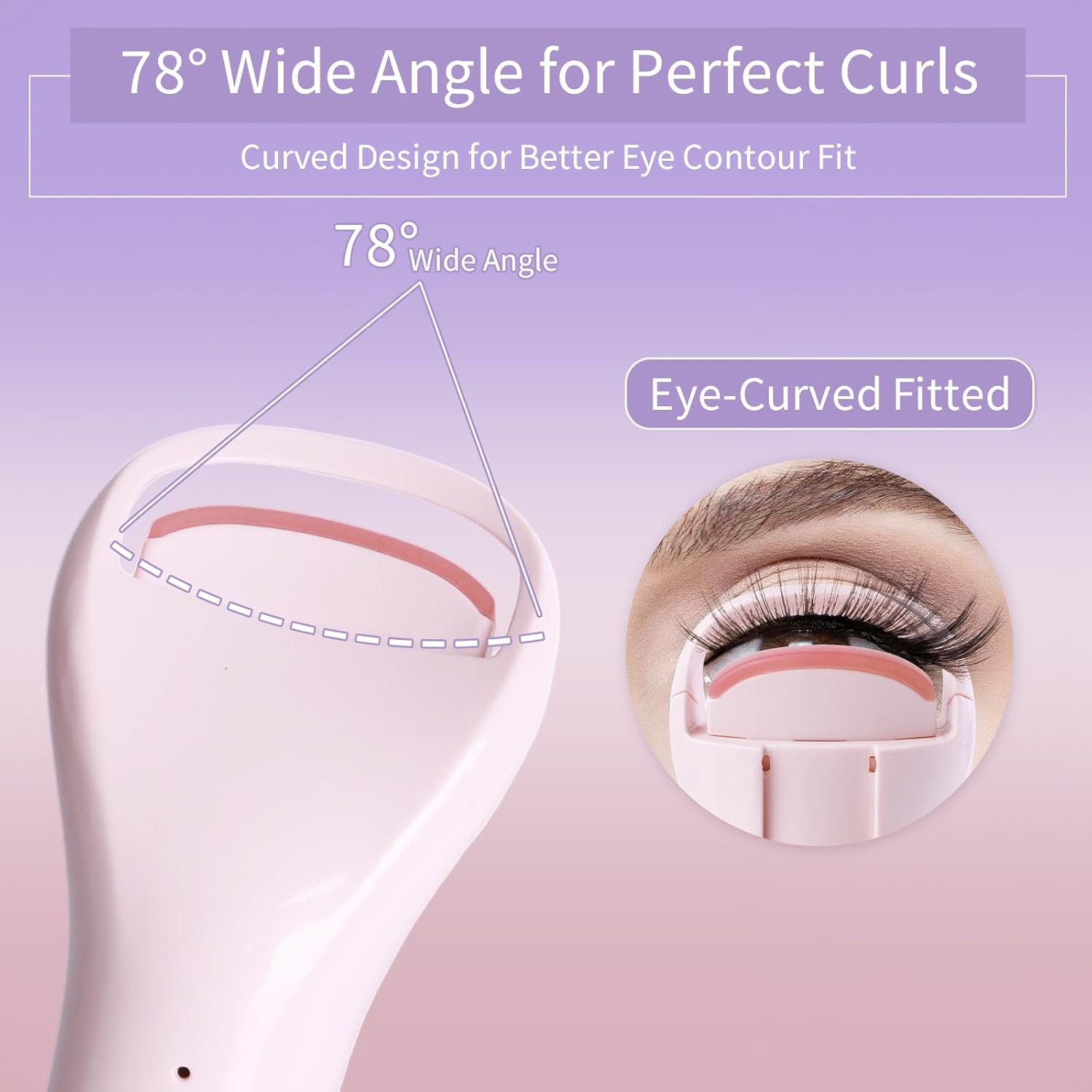 Electric Heated Eyelash Curler with Dual-Arc and 3 Temperatures for Beautiful Lashes - Image 2