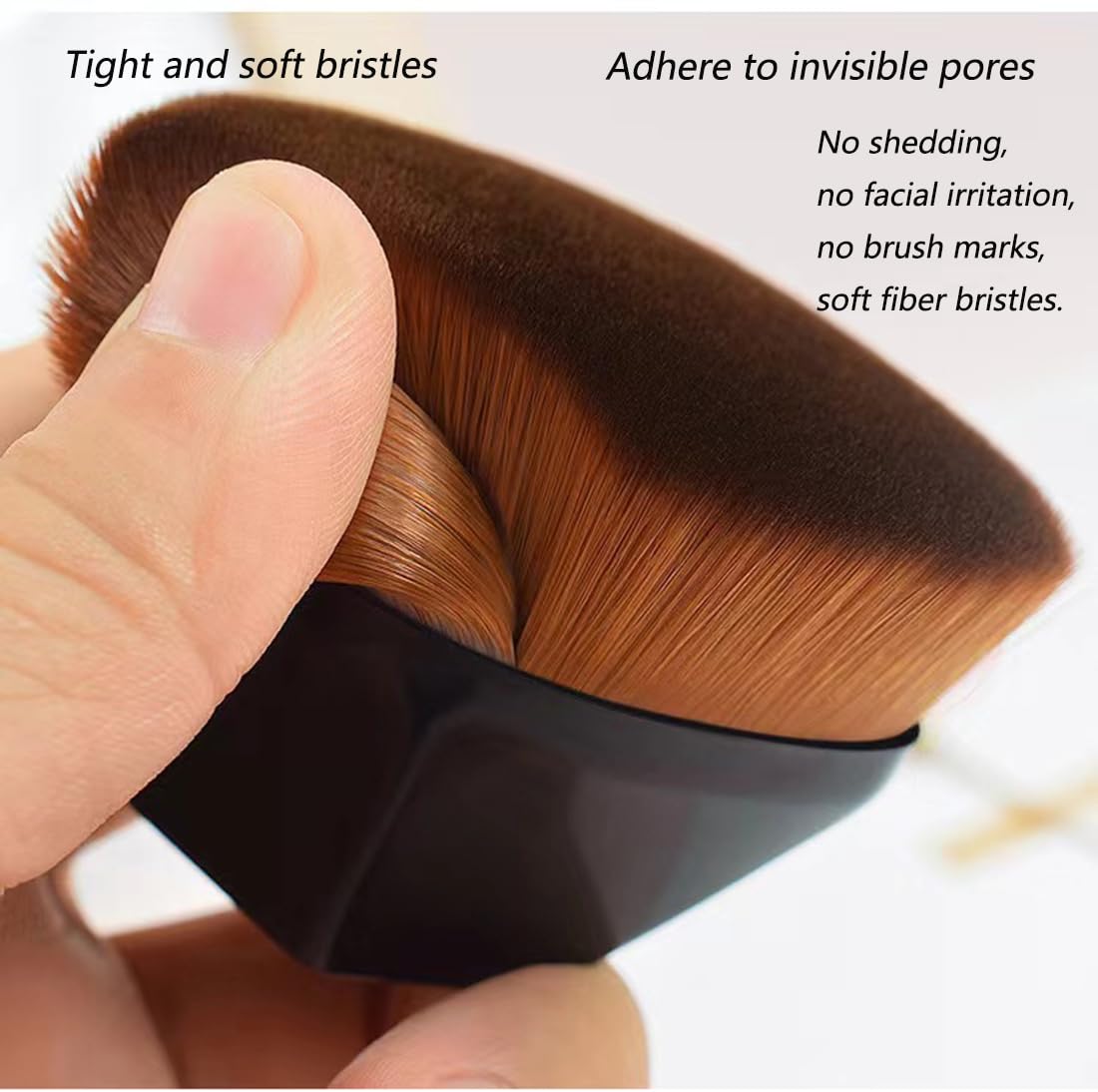 2PC High-Density Flat Top Foundation and Multi-Purpose Makeup Brush Set - Image 3