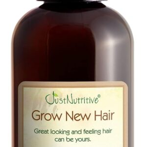 Grow New Hair Treatment | Hair Regrowth Oil | Natural Hair Care | Hair Growth Treatment For Men and Women | Just Nutritive | 4 Oz
