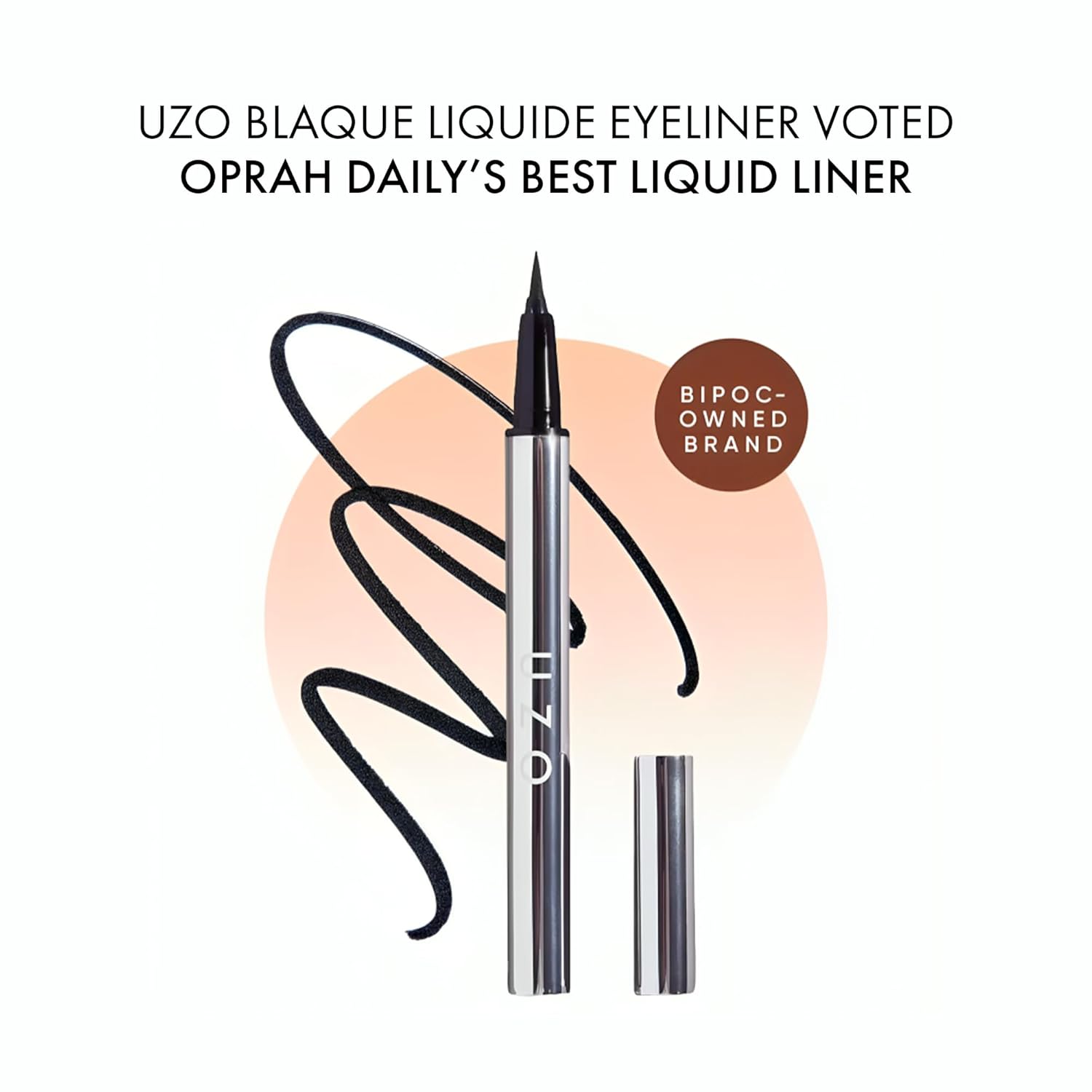 UZO Waterproof Liquid Eyeliner Precise Felt Tip High Pigment Long Lasting Vegan 0.1 oz - Image 9