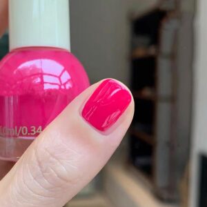 COSMOO Rose Pink Quick Dry Nail Polish, Vegan Chip-Resistant Long-Lasting Nail Lacquer for Nail Art Varnish, 0.34 fl oz (Rose Pink)