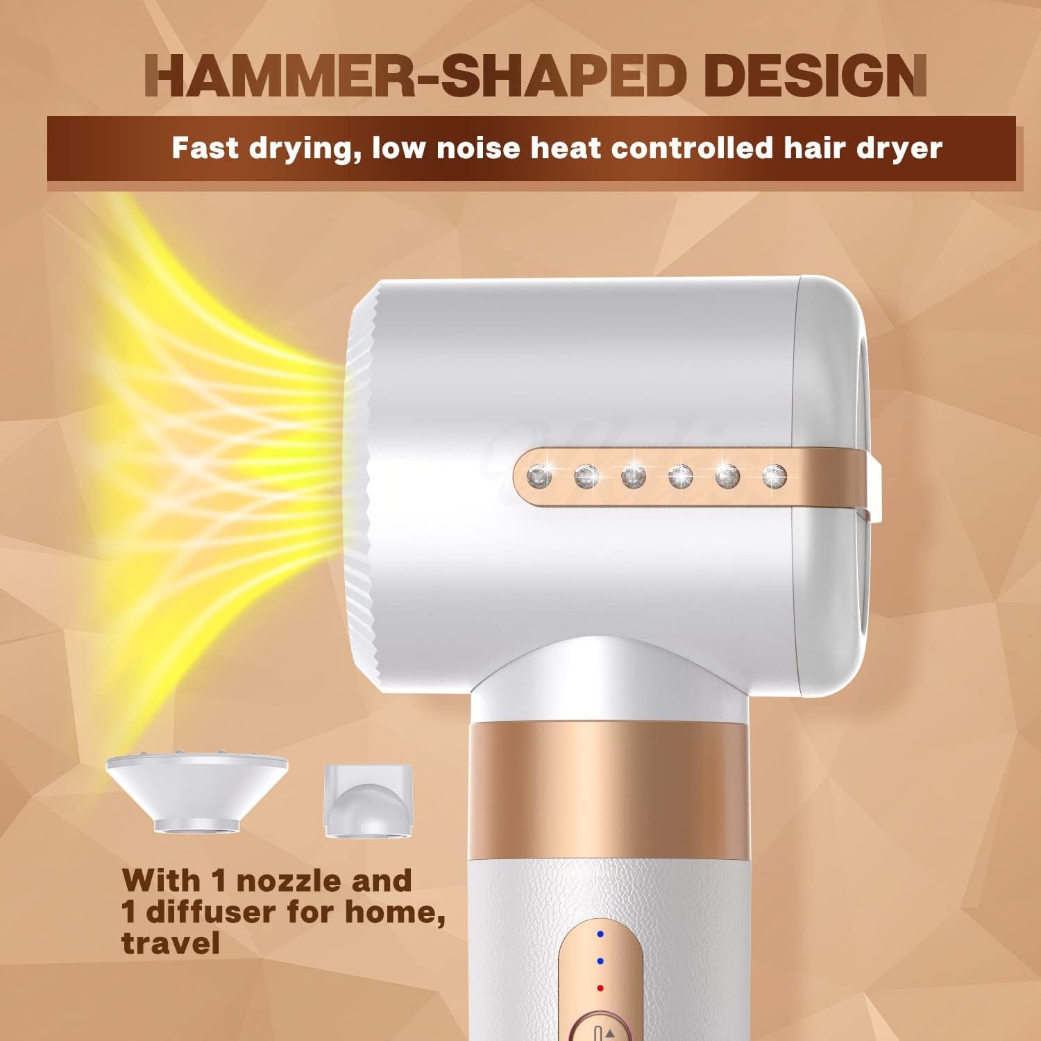 110000 RPM High-Speed 7 in 1 Hair Dryer Brush and Hot Air Styler Tool - Image 2