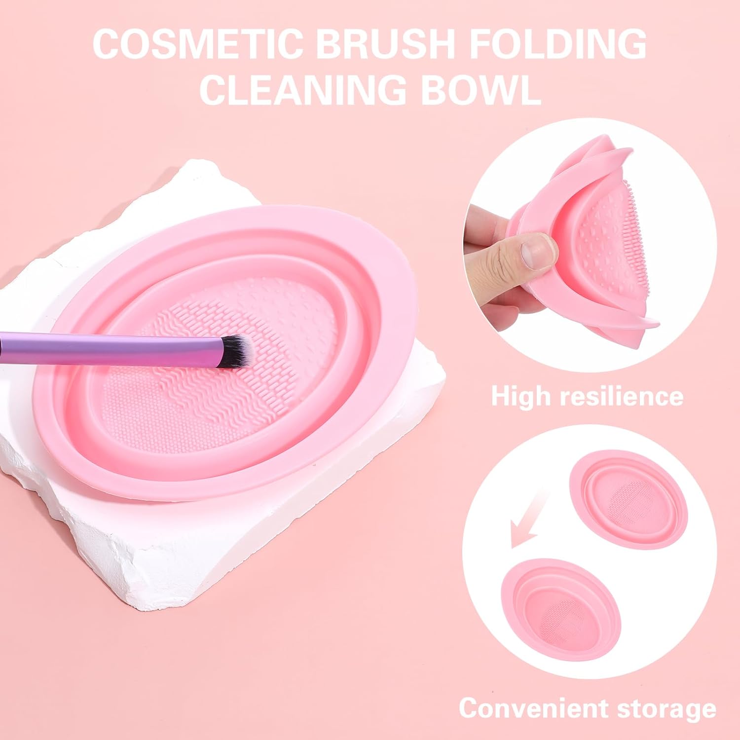 20-Piece Pink Multi-functional Makeup Brush Set Foundation Application Tool Kit - Image 5