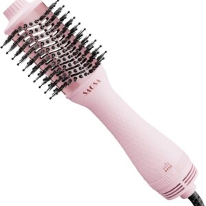 Hair Dryer Brush Blow Dryer Brush in One, 4 in 1 Hair Dryer and Styler Volumizer with Negative Ion Anti-frizz Ceramic Titanium Barrel, Hot Air Dryer Hair Straightener