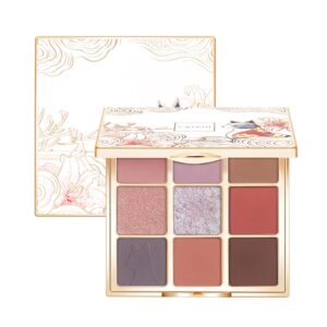 Catkin Eyeshadow Palettes 9 Blendable Shades Smooth Long Lasting Eyeshadow Matte and Glitter Eye Makeup Highly Pigmented Makeup Palettes C12