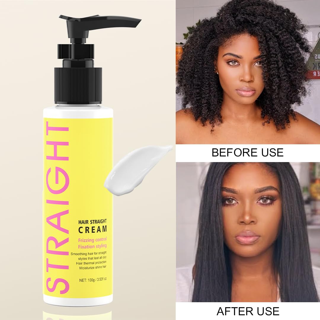Gowwim Keratin Hair Straightener Cream 3.38oz Smooths Frizz and Curls - Image 2