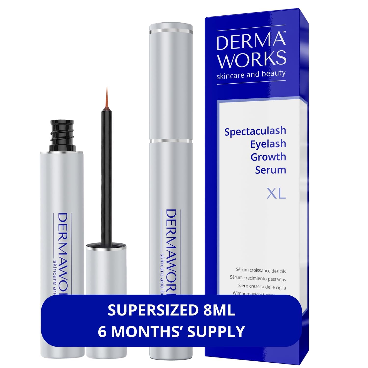 SPECTACULASH XL RAPID LASH SERUM for Eyelash Growth Serum to Grow Long Natural Lashes – Grow Long Eye Lashes – Lash Conditioner – Eyelash Volume - Suero Para Pestañas Crecimiento by DERMAWORKS