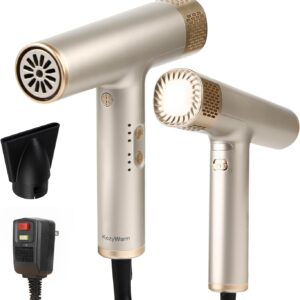 High Speed Hair Dryer, 200M Negative Ions, 110K RPM Brushless Motor, 1500W for Quick Drying, 4 Temps&3 Speeds, Low Noise-Perfect for Home/Travel