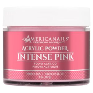 Americanails Professional Acrylic Nail Powder - Self-Leveling - Pair with Monomer - Perfect for Acrylic Nails - Intense Pink 2oz