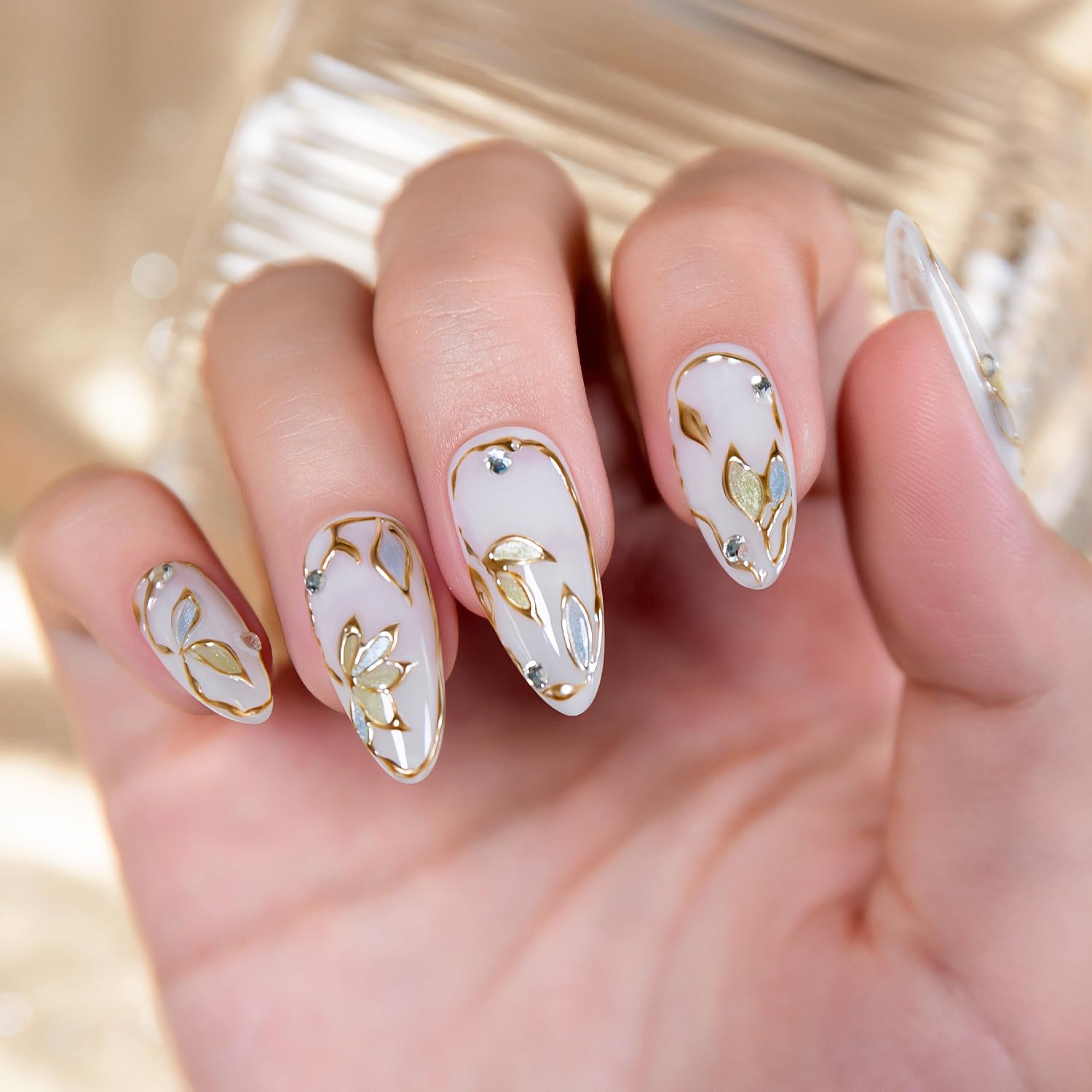 RARJSM 8ml Bronze Gold Chrome Metallic Painting Gel Nail Polish for DIY Nail Art - Image 2