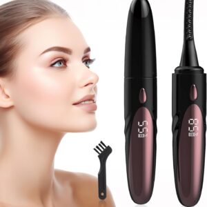 Heated Eyelash Curler Heated Lash Curler 24 Hours Long Lasting Electric Eyelash Curler Fast Heat Up Within 10s Heat Eye lash curlers for Women Rechargeable Type-C 4 Heating Modes