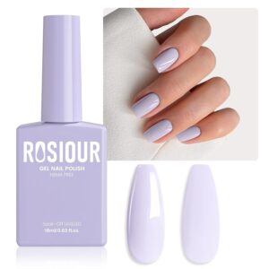 18 ML HEMA-Free Gel Nail Polish, Lilac Purple Gel Polish Light purple Lavender Violets for Women, Soak Off U V Spring Nail Art High Gloss Professional Gel Nail Manicure Salon DIY