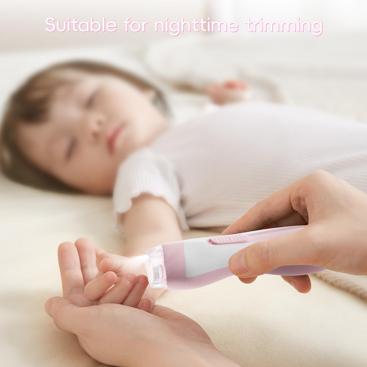 Electric Baby Nail Trimmer 15-in-1 with Built-in Light and 15 Grinding Pads - Image 7