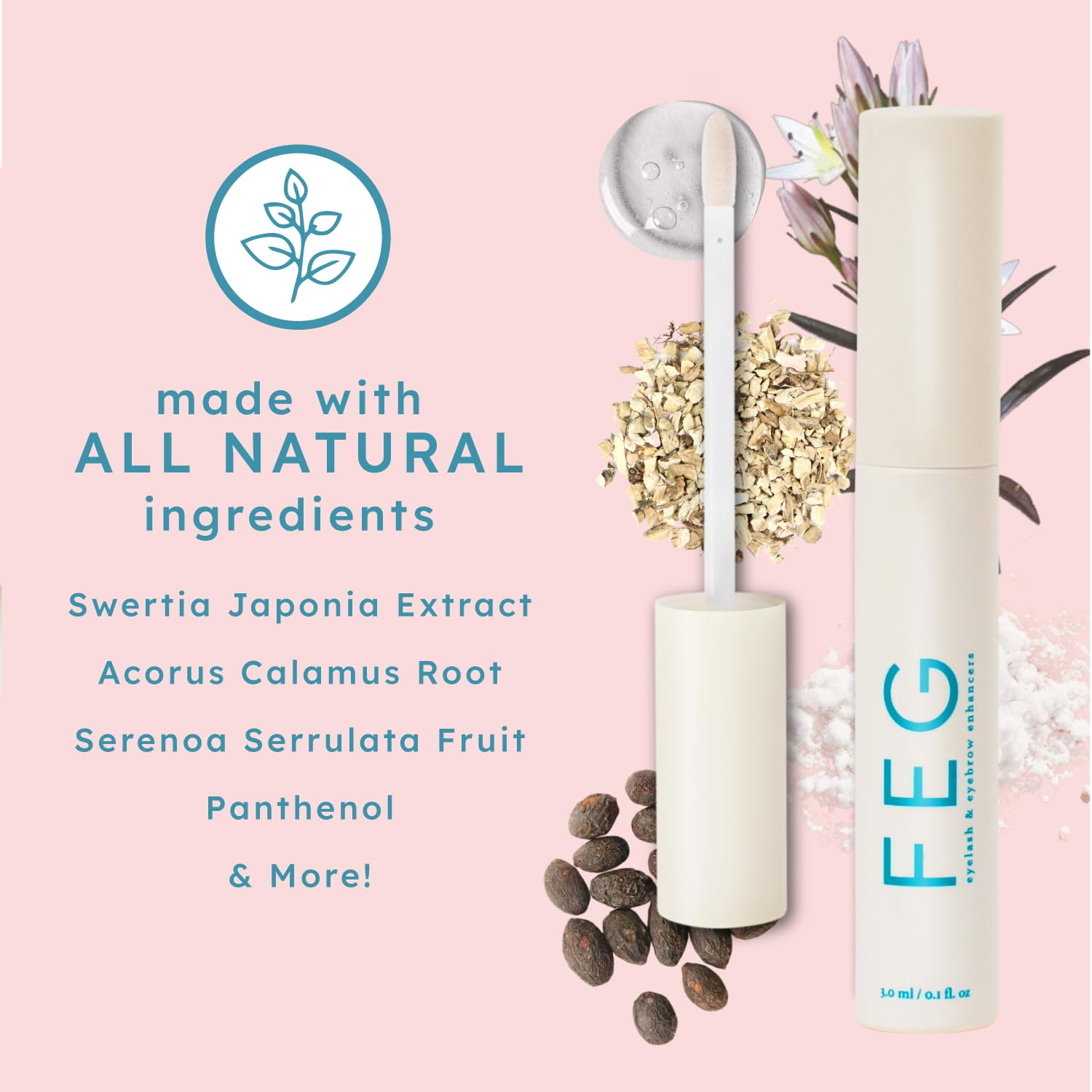 FEG Eyebrow Enhancer Growth Serum for Thicker Brows, 3ml Natural Brow Serum - Image 5