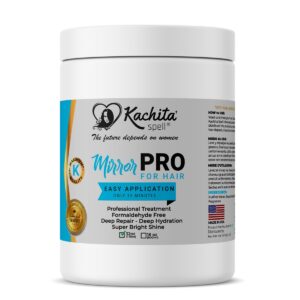 Kachita Spell MirrorPRO Hair Mask Deep Conditioner with Argan Oil and Keratin Repairs Dry, Damaged Hair Professional Hair Treatment, Deep Hydration, Super Gloss/Shine, Frizz-Free 32 Fl Oz