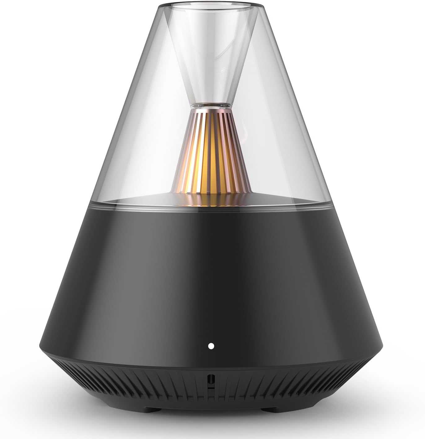 Essential Oil Diffuser, Modern Style Aroma Diffusers with Candle Light Remote Control, USB Powered 150ml Ultrasonic Cool Mist Aromatherapy for Home Room Office Bedroom, Automatic Off, Black