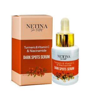 NETINA SKIN RESTART Vitamin C Serum – Brightening Dark Spot Corrector with Niacinamide & Turmeric – Anti-Aging & Hydrating Face Serum to Fade Discoloration & Boost Radiance – 30ml