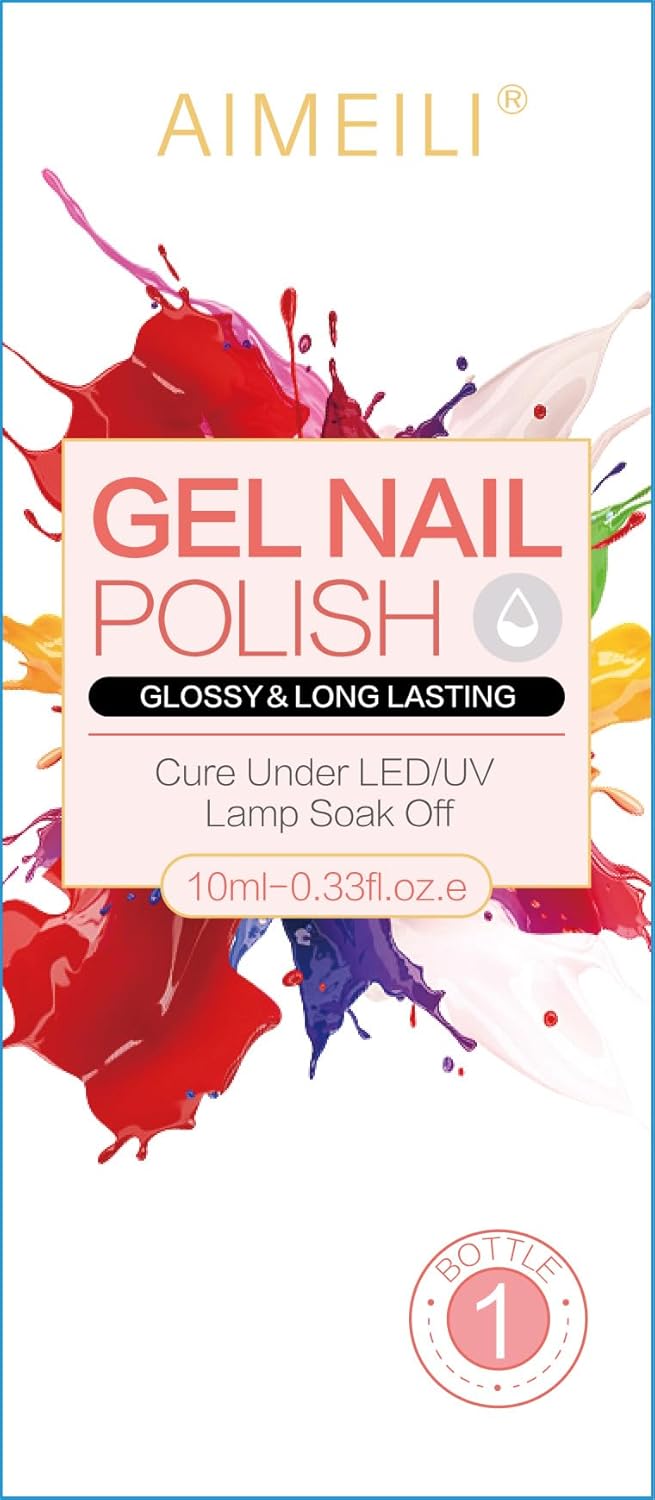 AIMEILI 10ml Hot Pink to Glitter White Chameleon UV LED Gel Nail Polish - Image 8