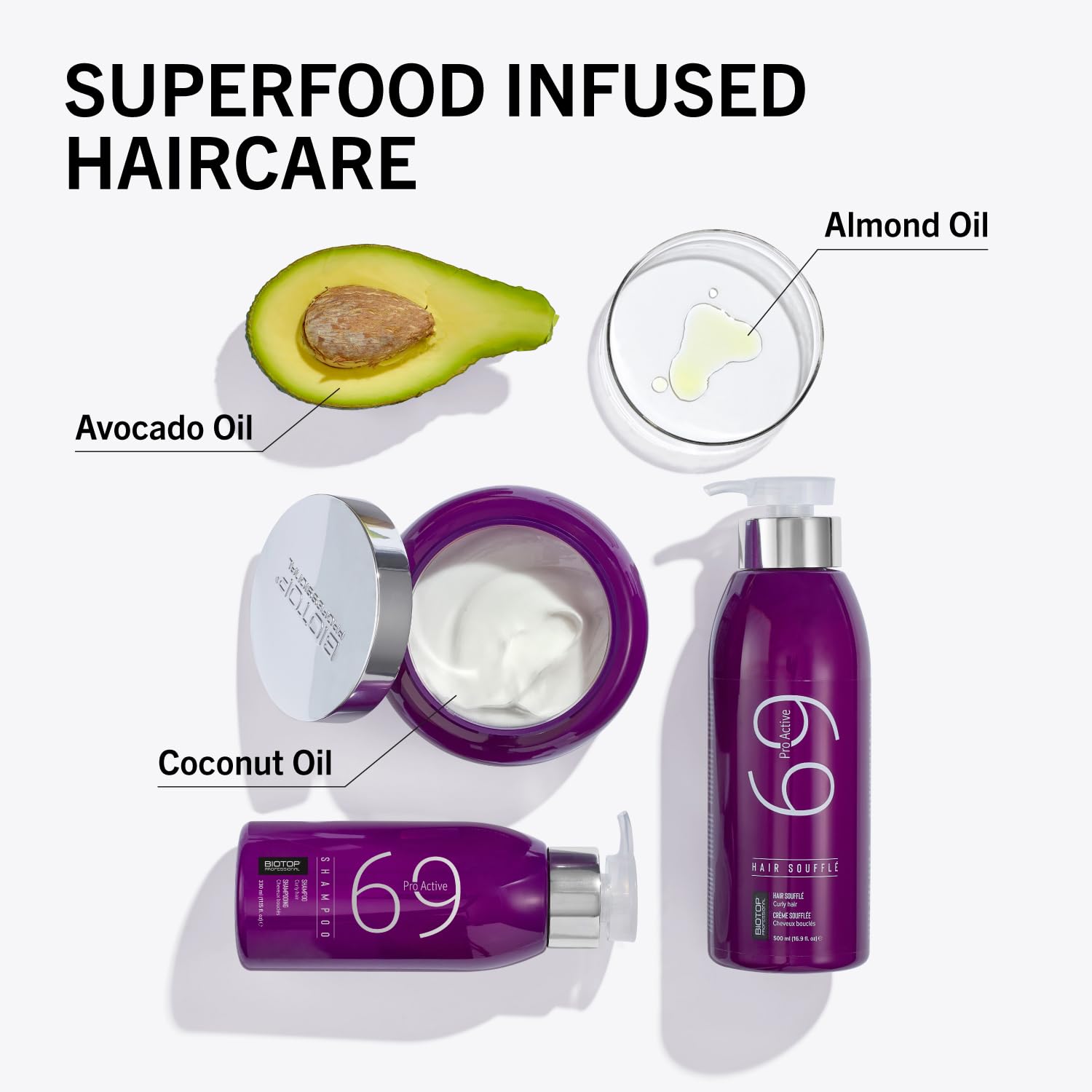 Biotop Professional Pro-Active Curl Enhancing Leave-In Soufflé Cream 11.15oz with Oils - Image 2