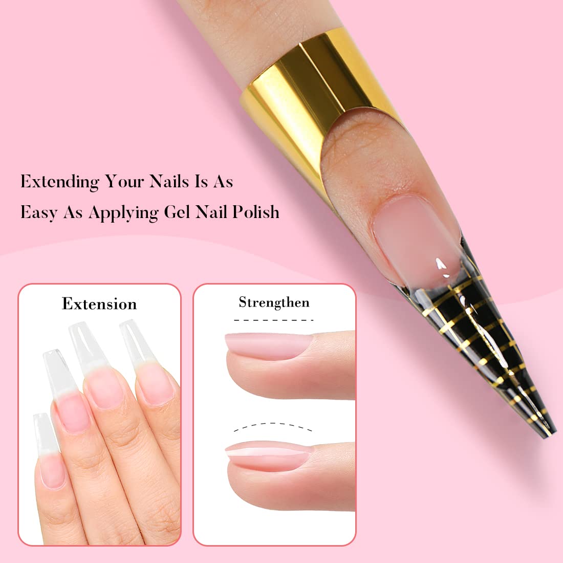 AIMEILI 5-in-1 Builder Base Gel Nail Polish 10ML Translucent Nude Hema Free Vegan - Image 2
