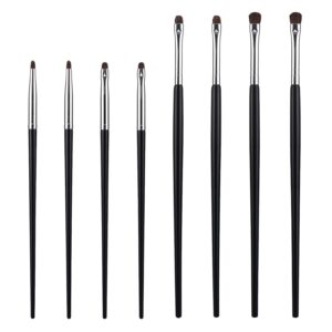 Mini Smudge Brush for Eyeliner Eyeshadow Brushes Eyeliner Brushes for Powder Gel Cream Liquid Concealer Eyeliner Blending Highlighting Brush Concealer brush Soft Natural Pony HairBrush Eye Makeup