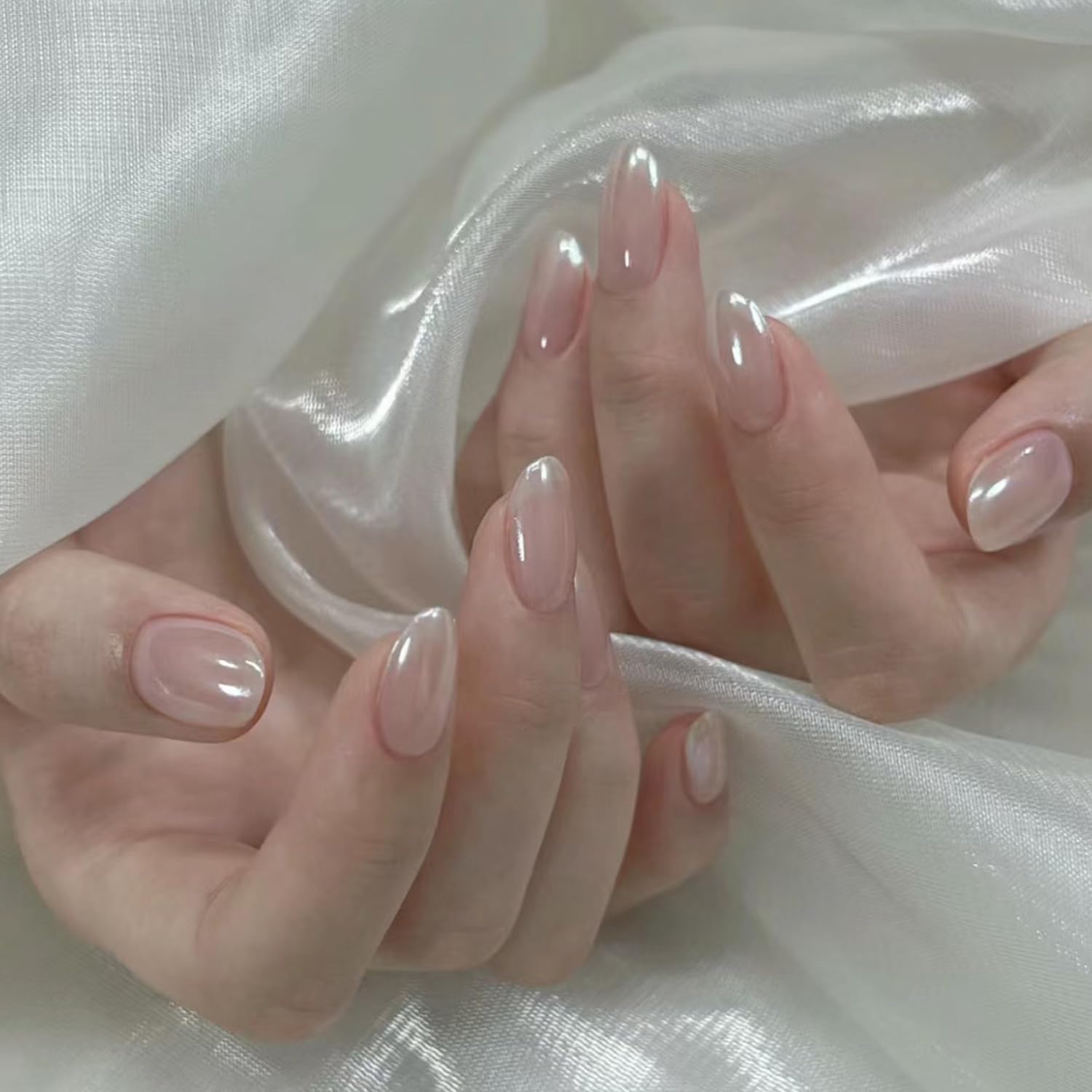 White Pearl Chrome Nail Powder 1g Gel Nails Mirror Effect High Gloss - Image 2