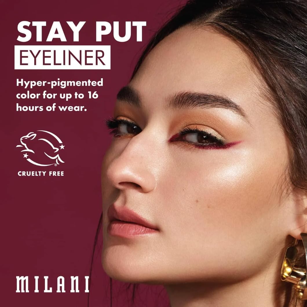 Milani Stay Put Semi-Sweet Eyeliner Pencil 0.01 Oz Self-Sharpening with Smudger - Image 2