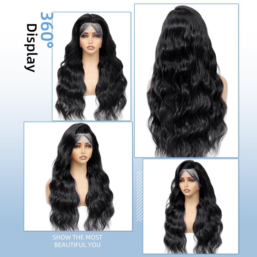 30 Inch 13x6 Lace Front Human Hair Wig 200% Density Body Wave with Baby Hair - Image 6