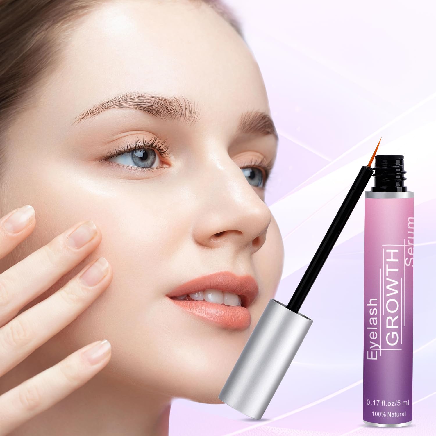 Aomock Premium Eyelash and Eyebrow Growth Serum 5ml for Thicker, Fuller Lashes and Brows - Image 4
