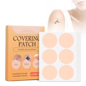 Tattoo Cover Up Tape,LXIANGN Waterproof Concealer Patch Ultra Thin Skin Tone Concealer Sticker for Covering Up Scars Tattoos,Long Lasting Invisible Tattoo Flaw Conceal Patch 60PCS
