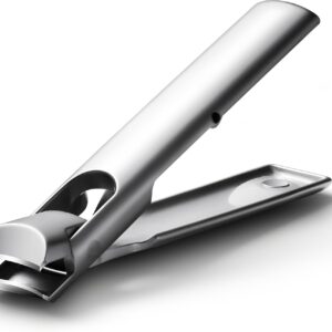 BALUCA 9mm Wide Jaw Opening Curved Finger Toe Nail Clippers with Catcher - Anti Splash Extra Large Toenail Clipper for Thick Nails, Nail Cutter Trimmer for Seniors, Men and Women