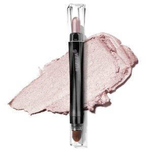 Cream Single Eyeshadow Stick with Blending Brush, Hypoallergenic Eye Shadow Makeup, Pro Waterproof & Long Lasting Eye Brightener, Eyeshadow Pencil Crayon Shimmer #97