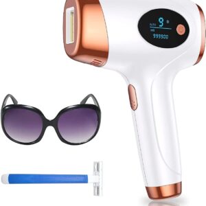Aopvui Laser Hair Removal Device for Women and Men, 3-in-1 Upgraded 999,900+ Flashes at-Home IPL Hair Removal Device, Laser Hair Removal with 2 Mode 9 Energy Levels