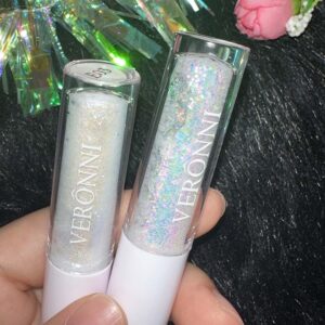 Liquid Eyeshadow Gel Holographic & Silver Glitter Eye Shadow Makeup Set 2 pcs Shimmer Liquid Eyeshadow Waterproof Long Lasting Shiny Body Glitter Shadow for Women Girls (#01#03)