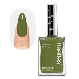 Beetles Green Nail Polish - 15ml, Fast Drying & Long Lasting, Spring Green Nail Polish for Nail Salon-Quality Results